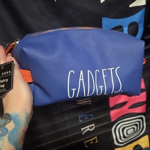 Rae Dunn Gadgets Blue Toiletry Bag